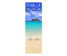 Apalis 79281 Wandgarderobe Paradise Beach | Design Garderobe Garderobenpaneel Kleiderhaken Flurgarderobe Hakenleiste Holz Standgarderobe Hängegarderobe | 139x46cm