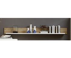 Fun Plus Wandboard in Holz-Optik Eiche-Dekor - hochwertiges & vielseitig einsetzbares Wandregal - 180 x 18 x 22 cm (B/H/T)