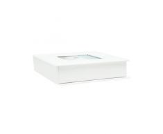 Deknudt Fotoalbum, Leder oderÂ âÂ box, Kunstleder, WeiÃ, 8Â X8Â cm