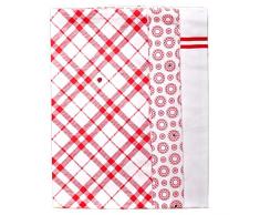 Feinkost Geschirrtuch Baumwolle Rot/weià 8 x 26 cm 3-Einheiten