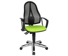 Topstar Point 60 Net, ergonomischer BÃ¼rostuhl, Schreibtischstuhl, inkl. feste Armlehnen A1, Stoff, ApfelgrÃ¼n/Schwarz