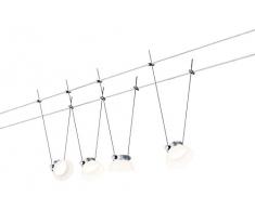 Paulmann 500.16 Smarthome LED Bluetooth Seilsystem Iceled 4x4W DC Chrom matt 50016 Seilleuchte Seillampe