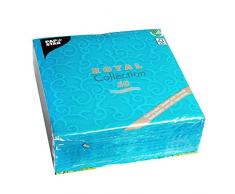 Papstar, 50 Servietten ROYAL Collection 1/4-Falz 40 cm x 40 cm türkis Casali, #84887