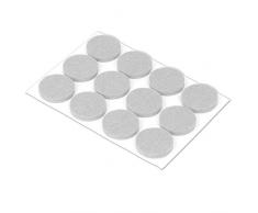 Metaltex 297252014 Filzgleiter, rund, 2,2 cm, 12 StÃ¼ck, Filz, braun, 10 x 5 x 1 cm