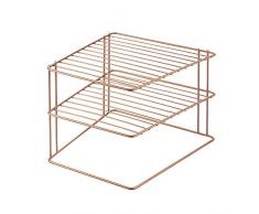 Metaltex Palio Copper Eckregal 2Â Etagen, Metall, Kupfer, 27Â x 43Â x 55Â cm
