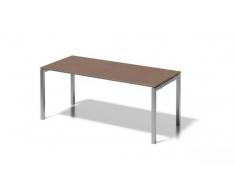 Bisley Cito Schreibtisch, 740 mm HÃ¶henfixes U H 19 x B 1800 x T 800 mm, Dekor NuÃbaum, Gestell Silber, Metall, Wn355 Dekor NuÃbaum, Gestell Silber, 80 x 180 x 85 cm