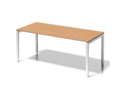 Bisley Cito Schreibtisch, 650-850 mm HÃ¶heneinstellbares U H 19 x B 1800 x T 800 mm, Dekor Buche, Gestell VerkehrsweiÃ, Metall, Bc396 Dekor Buche, Gestell VerkehrsweiÃ, 80 x 180 x 85 cm