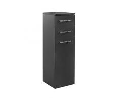 Schildmeyer Highboard, Holzdekor, Basaltgrau, 32.5 x 35.5 x 104.5 cm