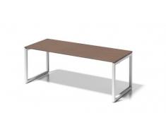 Bisley Cito Schreibtisch, 740 mm HÃ¶henfixes O H 19 x B 2000 x T 800 mm, Dekor NuÃbaum, Gestell VerkehrsweiÃ, Metall, Wn396 Dekor NuÃbaum, Gestell VerkehrsweiÃ, 80 x 200 x 85 cm