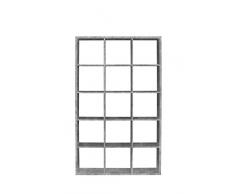 NEWFACE Mauro Regal / Raumtrenner 3X5 Fächer , Holz, Betonoptik, MaÃe (B*H*T): 107,2 x 176,3 x 32,11cm