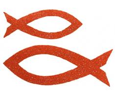 Petras Bastel News Streudeko, Fliz, orange, 18 x 12 x 5 cm