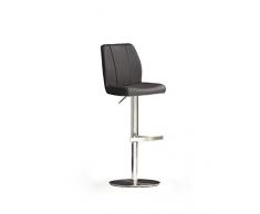Robas Lund Stuhl, Barstuhl, Barhocker, Na.omi, 360 Grad drehbar, Edelstahl/schwarz, 51 x 42 x 112 cm, NARE10SX