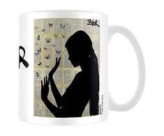 Pyramid International Butterfly Days Keramikbecher, Keramik, Mehrfarbig, 8.5 x 12 x 10.5 cm