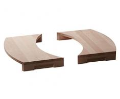 Buschbeck Grill Zubehör, Holzauflage 2er-Set für Grillkamin Magic, buchenholz, 24 x 47 x 6 cm, 90129.000