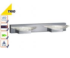 Trio Leuchten LED Bad Wandleuchte, Metall, Integriert, 4.5 W, Chrom, 9.5 x 43 x 6 cm