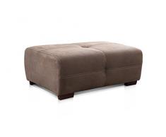 CAVADORE Hocker Mavericco/XXL Sitzbank in Lederoptik/Industrial Style/Passend zu Big Sofa und Ecksofa Mavericco/108 x 71 x 41 cm (BxHXT)/Mikrofaser Hellbraun