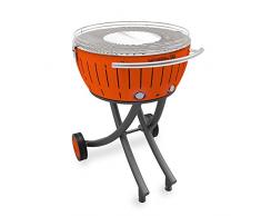 LotusGrill XXL Gartengrill Mandarinenorange LG-OR-600 (Durchmesser 57,6cm) mit Netzteil