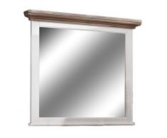 BFK Möbel Collection 327016 Wandspiegel Portland, 7 x 90 x 78 cm, Linde, mattweià lackiert