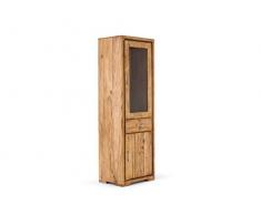 massivum Vitrine Motala 58x180x42 cm Palisander braun gebeizt