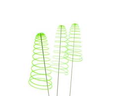 Garten Bronder e.K. 10122 SunSpiro - Sonnenspirale, 3-er Set Durchmesser 25 cm, Länge circa 80 cm inklusive Aluminiumstab 1 m, Made in Germany, grün