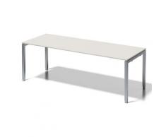 Bisley Cito Schreibtisch, 650-850 mm HÃ¶heneinstellbares U H 19 x B 2200 x T 800 mm, Dekor GrauweiÃ, Gestell Silber, Metall, Gw355 Dekor GrauweiÃ, Gestell Silber, 80 x 220 x 85 cm
