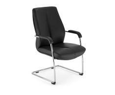 Nowy Styl Sonata-LB Chefsessel, Lederimitat, Schwarz, 58.2 x 58.4 x 101 cm