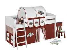 Lilokids IDA4106KW-TRECKER-BRAUN Kinderbett, Holz, trecker braun, 208 x 98 x 113 cm