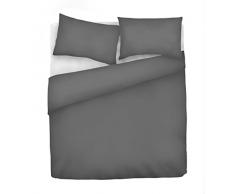 Italian Bed Linen Elegant Bettbezug, Dunkel Grau, Doppelte, 100% Mikrofaser