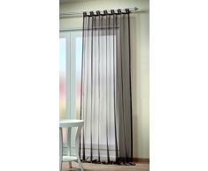 Home Fashion Schlaufenschal Uni Voile, Polyester, Grau, 245 x 140 cm