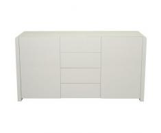 PHOENIX 158824WE Sideboard, Holz, weià hochglanz, 45 x 150,1 x 78,8 cm