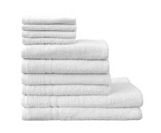 Dyckhoff Kristall Handtuch-Set, Baumwolle, weiß, 26 x 36 cm