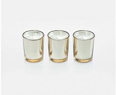 Ritzenhoff Aroma Naturals Luxury Duftkerze 3er Set, Glas, Schwarz, Gelb, 5 x 5 x 6 cm, 3-Einheiten