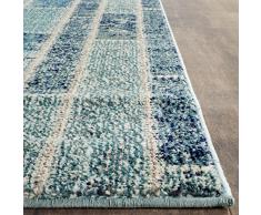 Safavieh Effi gewebter Teppich, MNC216J, Blau/Mehrfarbig, 154 X 231 cm