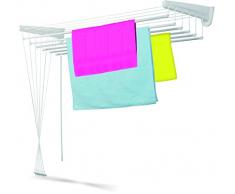 Casabriko Wäscheständer für Wand und Decke 120 cm Bianco