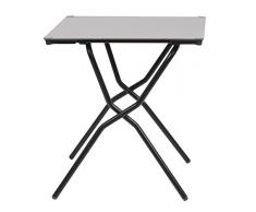 Lafuma Quadratischer Gartentisch, für 2 Personen, Klappbar, Wetterfest, stein (grau), 68 x 64 cm