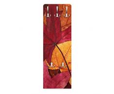 Apalis 78697 Wandgarderobe Coloured Leaves | Design Garderobe Garderobenpaneel Kleiderhaken Flurgarderobe Hakenleiste Holz Standgarderobe Hängegarderobe | 139x46cm