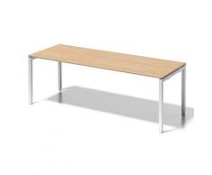 Bisley Cito Schreibtisch, 650-850 mm HÃ¶heneinstellbares U H 19 x B 2200 x T 800 mm, Dekor Ahorn, Gestell VerkehrsweiÃ, Metall, Mp396 Dekor Ahorn, Gestell VerkehrsweiÃ, 80 x 220 x 85 cm