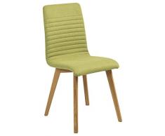 AC Design Furniture 64834 Esszimmerstuhl, Stoff, grün, 43 x 42 x 90 cm