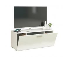 VCM TV Lowboard Fernsehtisch Rack Phono Möbel Tisch Holz Sideboard Medienrack Fernsehbank Weià 40 x 95 x 36 cm Winalo
