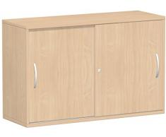 Gera MÃ¶bel Schranksystem Flex SchiebetÃ¼renschrank, Holzdekor, Buche/Buche, 120 x 42.5 x 79.8 cm
