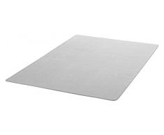 Hanse Home 101595 unifarben Teppich Läufer Brücke Bettumrandung Stufenmatten Treppenschoner, silber, 80 x 300 cm