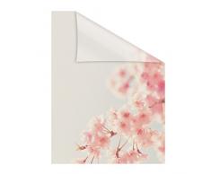 Lichtblick Fensterfolie 100 x 180 cm mit Motiv Kirschbaum - Orange, Selbstklebender Sichtschutz ohne Bohren, blickdichtes Fensterdekor, für alle Glasflächen