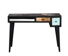 SIT-Möbel 2107-96 Schreibtisch Antwerp, 120 x 60 x 76 cm, MDF, Metall, antikfinish, mango