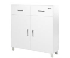 Miami 725701WE Schuhschrank mit 2 Türen und 2 Schubladen, Holz, weiÃ, 37 x 110 x 111 cm