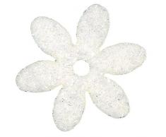 Petras Bastel News Streudeko, Fliz, weiß, 18 x 12 x 5 cm