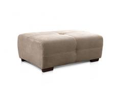 CAVADORE Hocker Mavericco/XXL Hocker rechteckig in Lederoptik/Industrial Style/Passend zu Big Sofa und Ecksofa Mavericco/108 x 71 x 41 cm (BxHXT)/Mikrofaser Beige