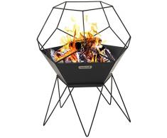barbecook Jura Feuerschale schwarz 60 x 60 x 75 cm