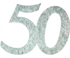 Petras Bastel-News A-GEF3350-87 Streudeko, Fliz, grau-meliert, 18 x 12 x 3 cm