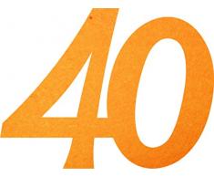 Petras Bastel News Streudeko, Fliz, dottergelb, 18 x 12 x 3 cm