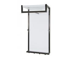 Haku-Möbel Wandgarderobe Pascal 1 in Schwarz-Nickel